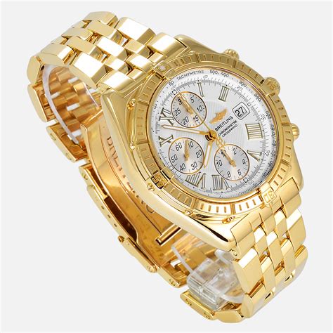 18k solid gold men watch.